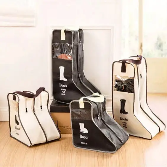 High quality reasonable price dustproof polyester Drawstring Shoe Bag customized logo made in Vietnam