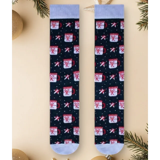 Unisex Christmas Xmas Happy Socks Perfect New Year Gift-Spandex Cotton Sport and Casual Print Design for Men and Women