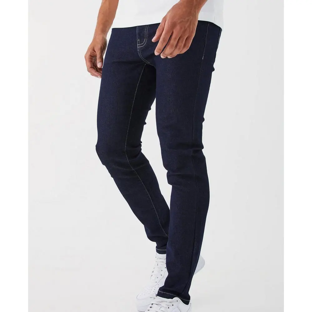 Wholesale Customized High Quality Navy Blue Skinny Stretch men jeans