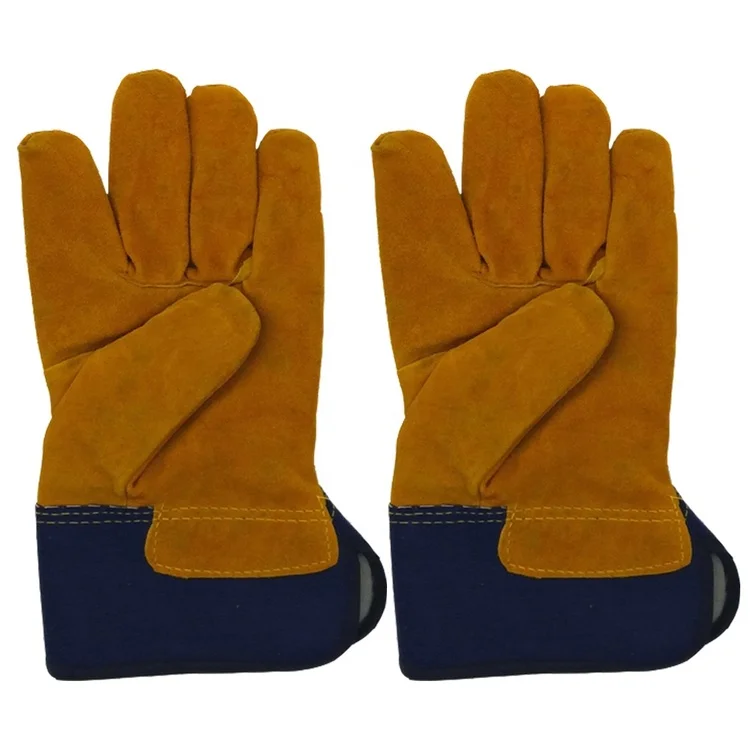 Wholesale Palm Working Gloves OEM Split Gray Leather Working Gloves High Quality Men Working Gloves Best Selling Product