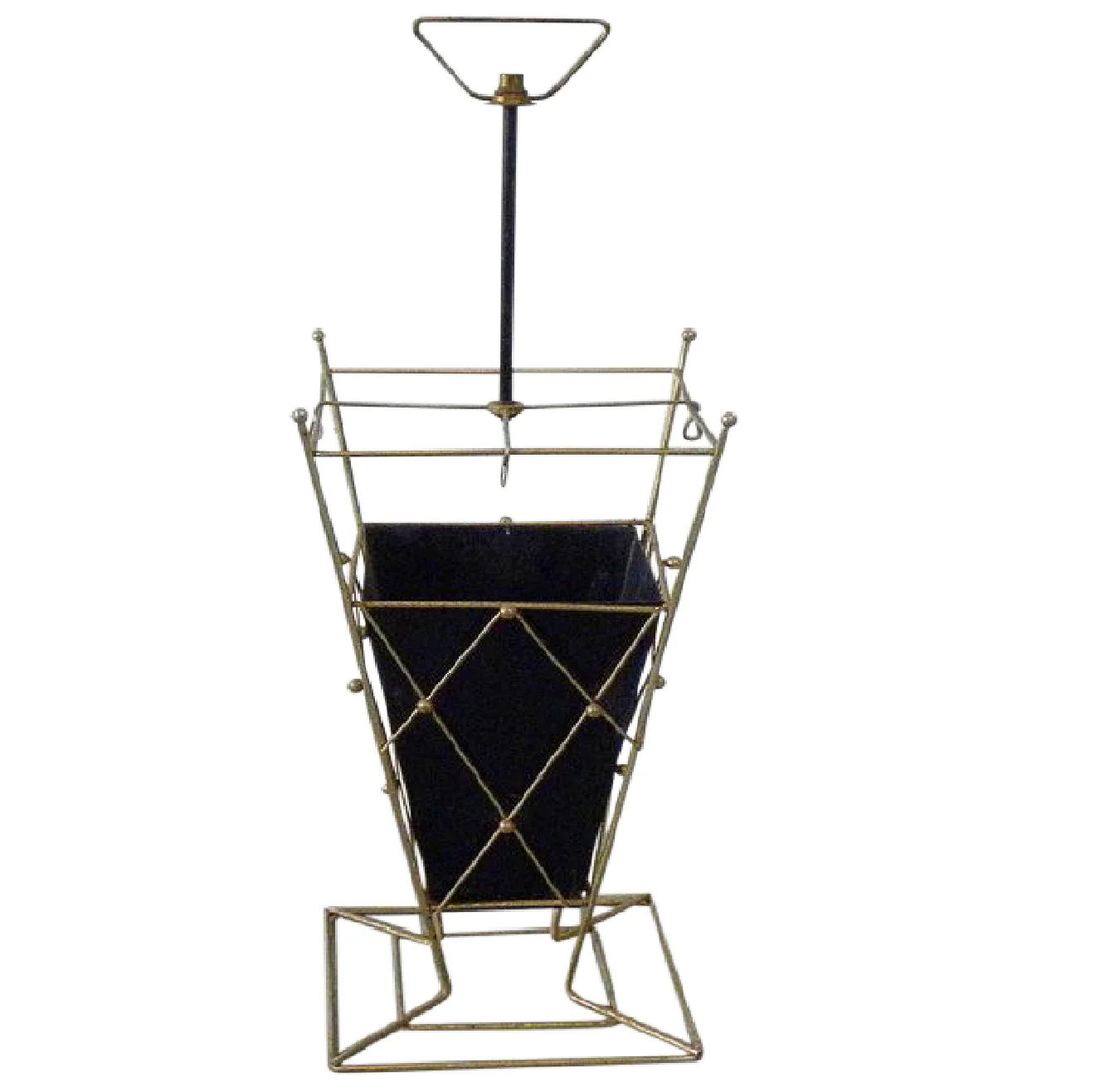 Gold and Black Umbrella Stand with Hanging Option Custom Size Accepted Ideal for Home Decoration and Rain Gear Storage