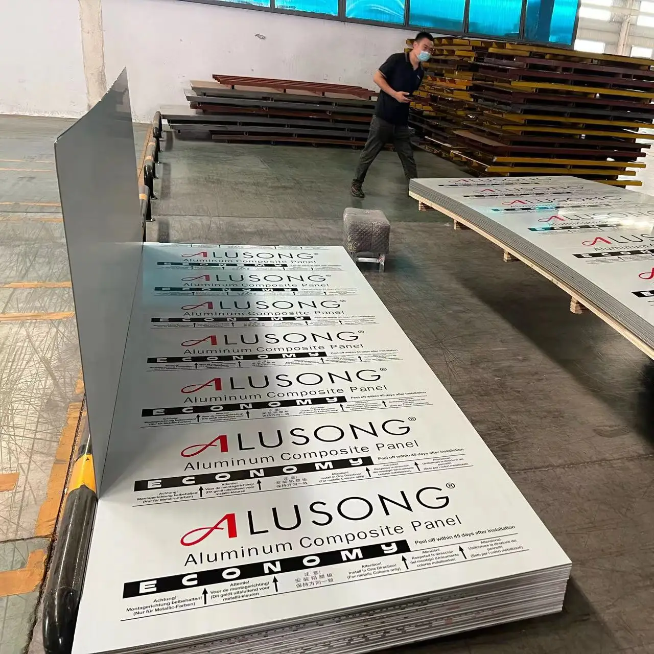 China factory sales 3mm 4mm White Matt  ACP Glossy ACM Sheet cheap price  Aluminium Composite panel