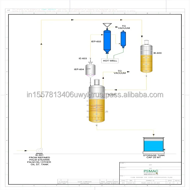 Continuous And Batch Esterification Plant Well Designed And Manufactured Equipments As Per Applicable International Code