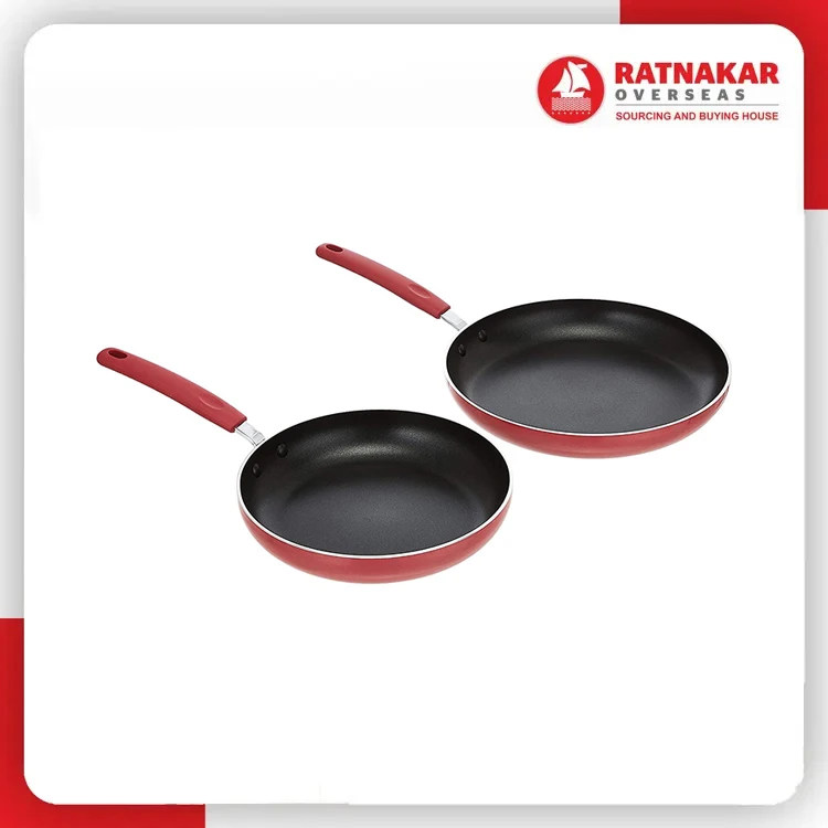 Non Stick Fry Pan Cookware Professional Design Induction Base Hard Anodized Cooking Non Stick Pan With Lid For Sale