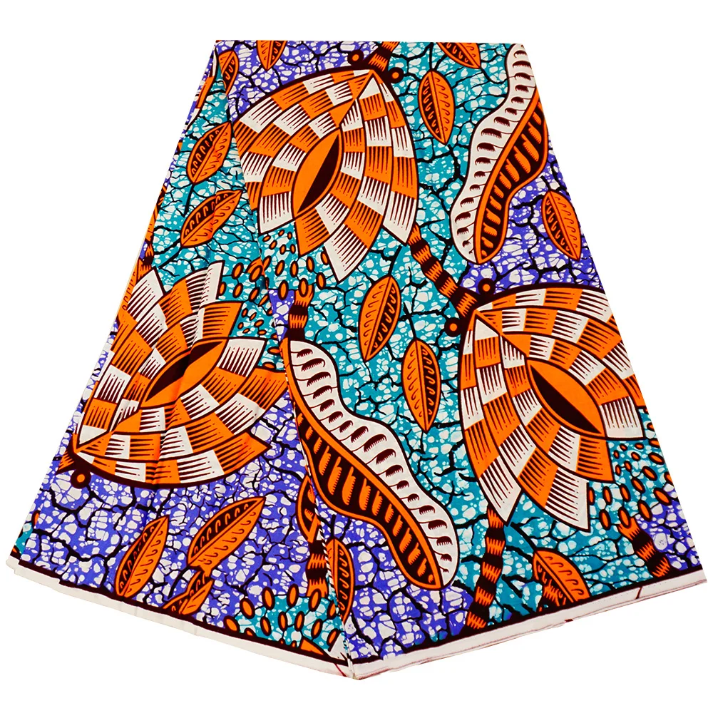 African Wax Print Fabric Pagne Original Real Wax Fabric Soft 100% Cotton 2023 New Veritable Ankara Wax For Dress Material Fabric
