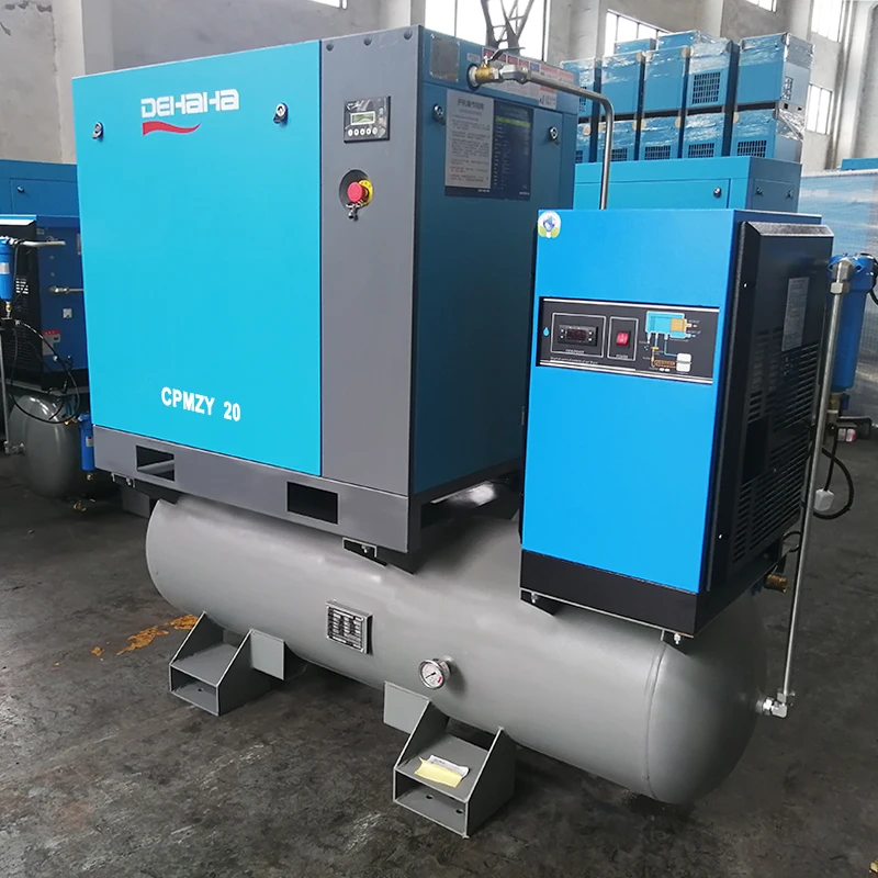High Pressure Rotary Screw Air Compressor 20 Hp 16 Bar Air Pump PLC Stationary Motorcycle Engines Engine Oil Manufacturer by Air