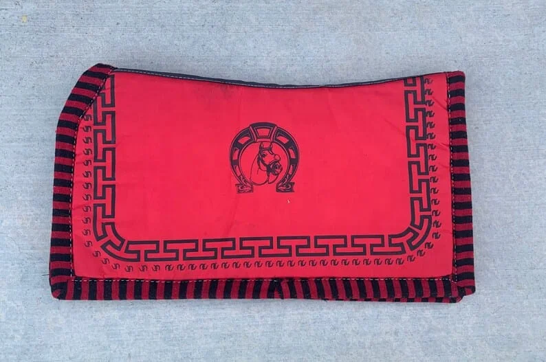 Western Saddle Blanket carona suadero charro para caballo Red Saadlepad English horse racing products from India