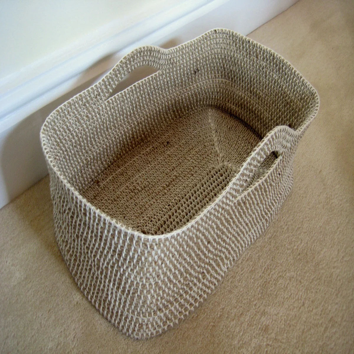 Rope plant basket woven Basket for Flower Pot Floor Indoor Planters Storage Organizer