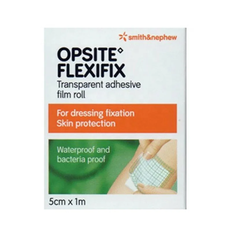 Smith & Nephew Opsite Flexifix 5cmx1m Waterproof Transparent Adhesive Film Roll Self-Adhesive Wound Dressings