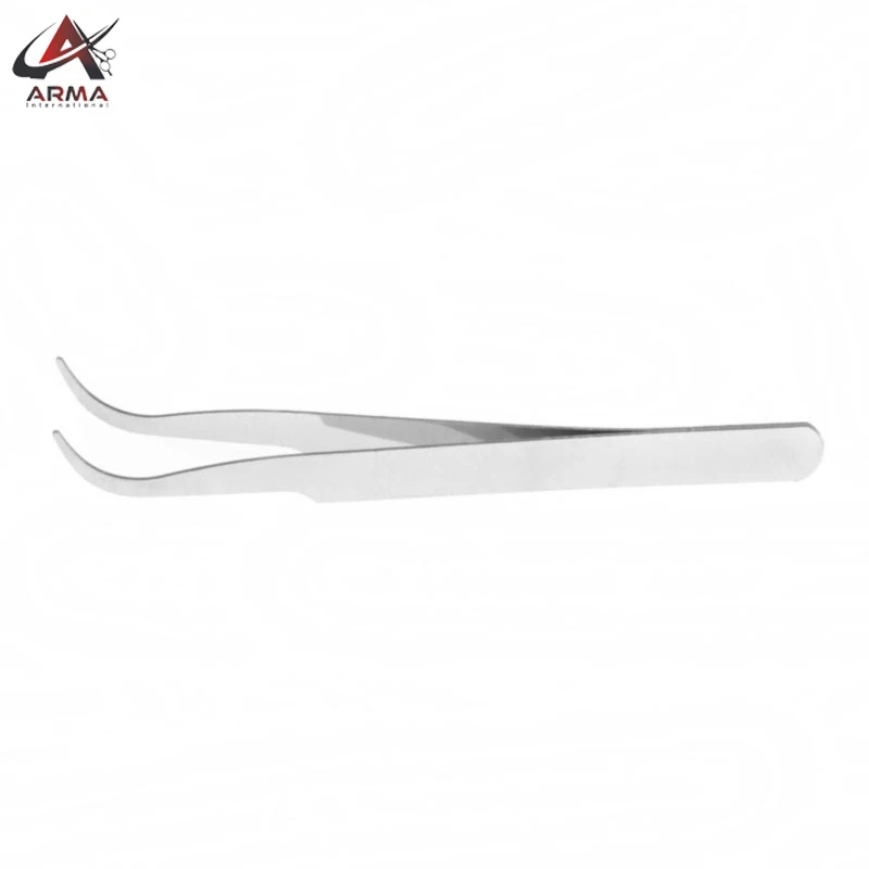 Pakistan Made Beauty Eyelash Extension Tweezers With Customized Logo Printed For Curved Tip Eyelashes Tweezers