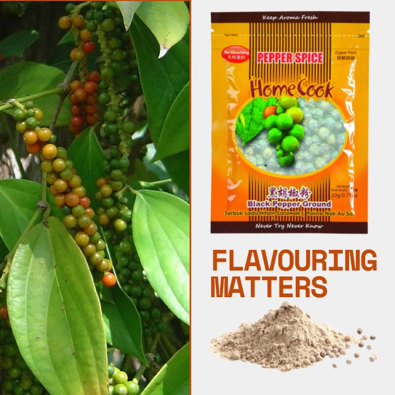Premium Quality Black Pepper Ground 20g Bulk Black Pepper Powder Europe Export Malaysia Halal Certified Spices Herbs Products
