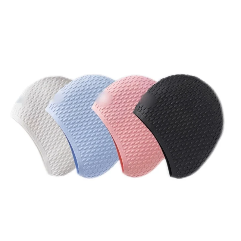 Silicone Swim Cap Unisexual Ear Protection Waterproof Plus Size Adult Swim Cap Patterns for Women