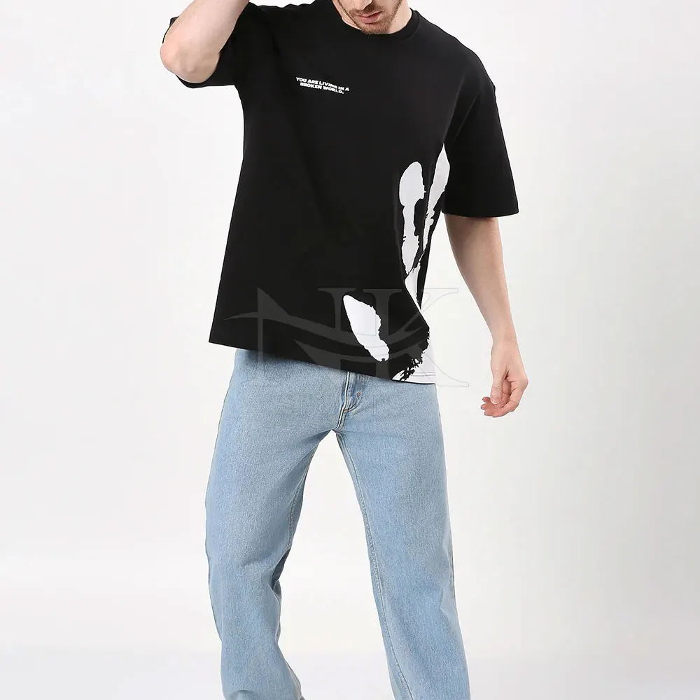 Pakistan Manufacturer Low Price Puff Printing T-Shirt Top Trendy  Puff Printing T-Shirt Outdoor Wear Puff Printing T-Shirt