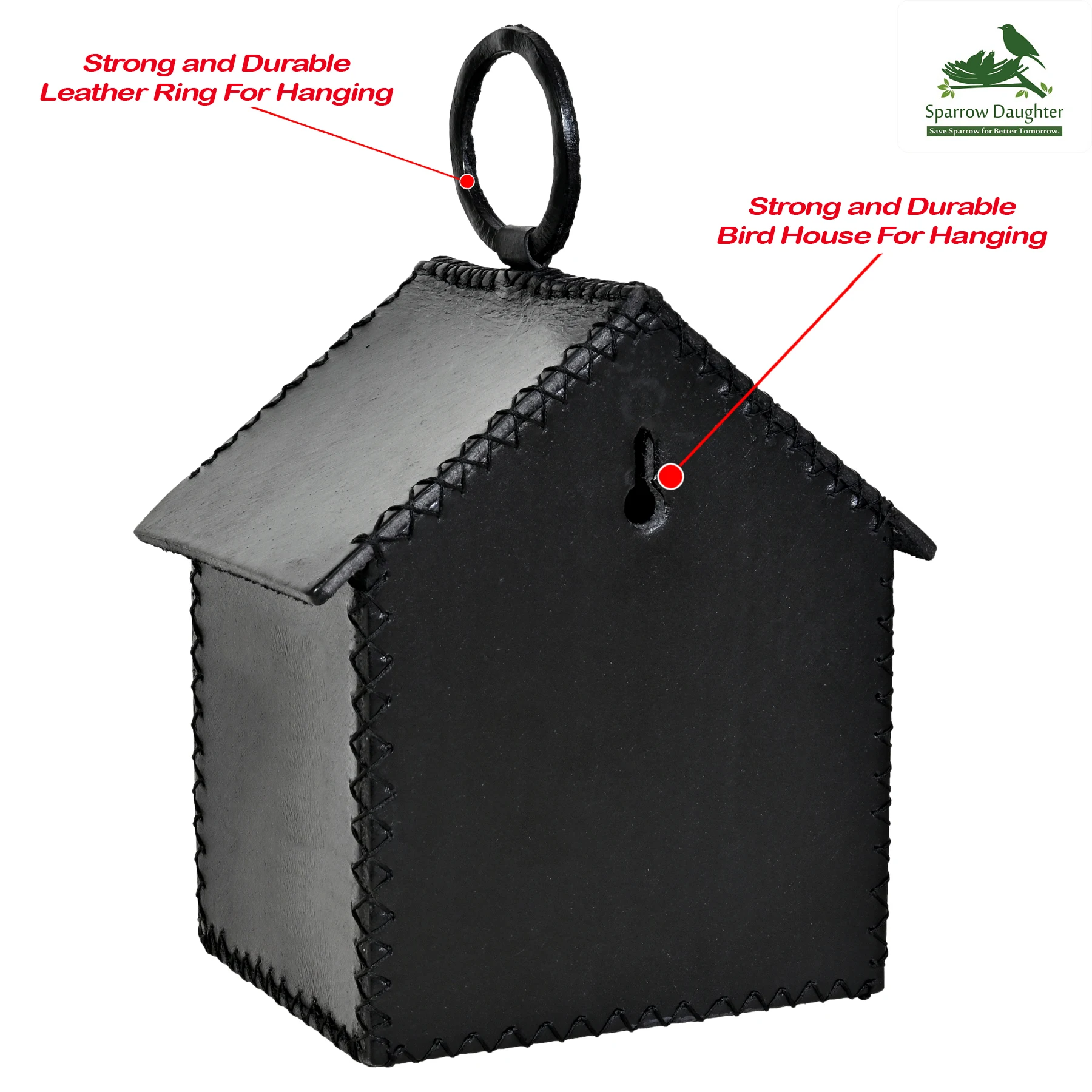 HIGH QUALITY LEATHER BIRD HOUSE BIRD NEST NATURAL LIVING HOME FOR BIRDS CUSTOMIZATION ACCEPTED