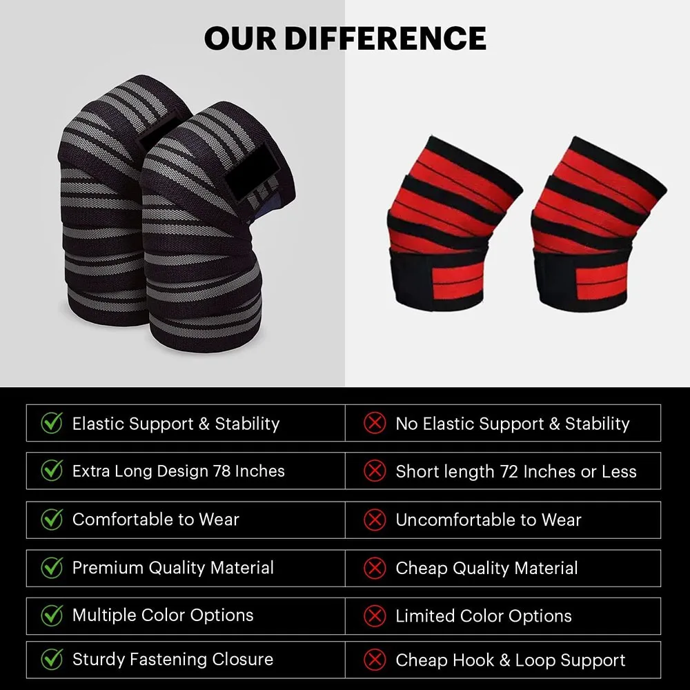 Gym Adjustable Sports knee brace Elastic Support knee strap wraps for weightlifting knee wrap