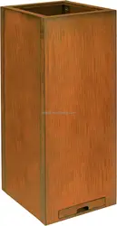 Factory Supply Outside Large Metal Flower Pots Outdoor Patio Decorative Plant Pots Garden Street Public Corten Steel Planter