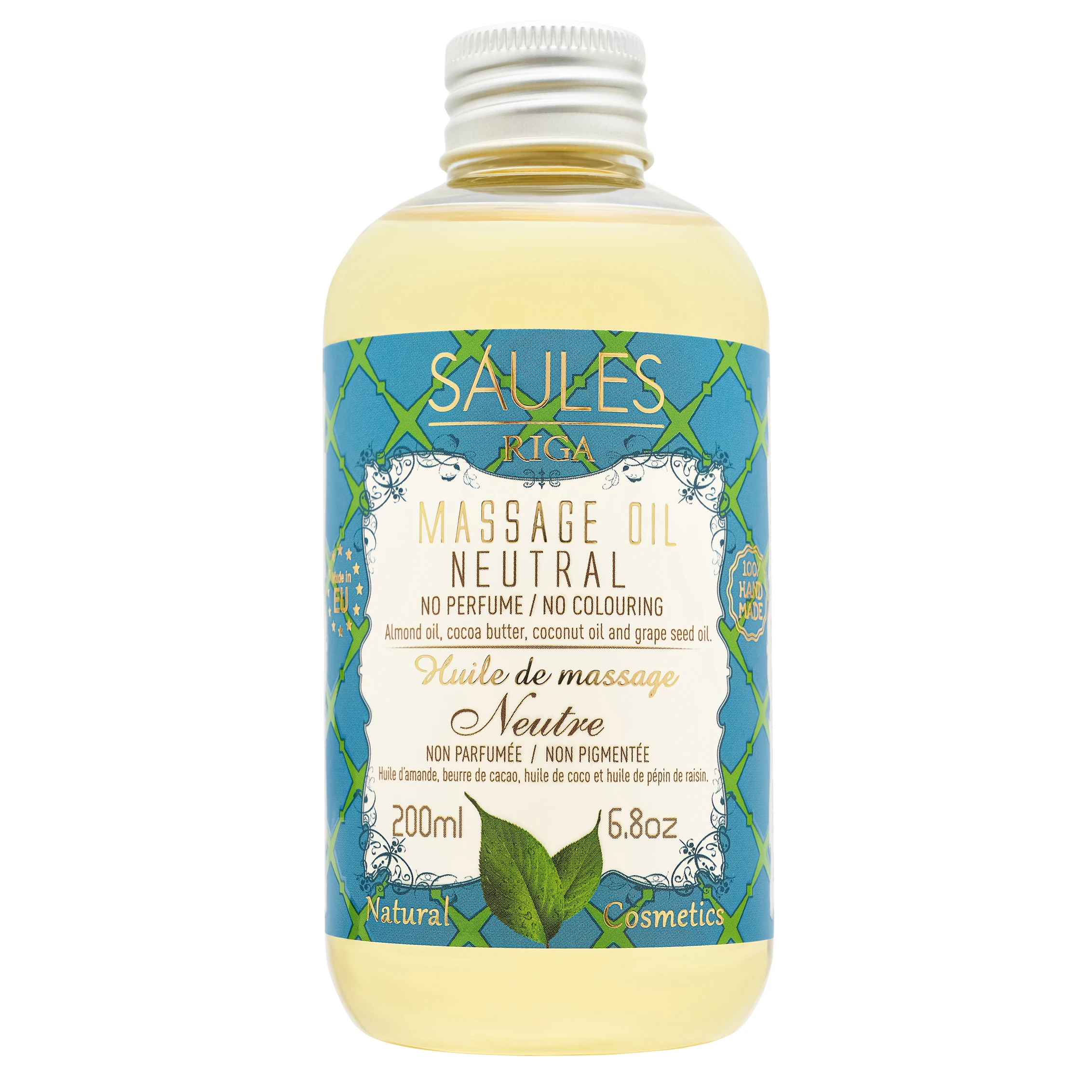 EU Private Label 100% Natural Massage Body Oil Mix with Grapeseed Almond Cocoa Coconut Oil for Hand Foot Face Skin Care SPA