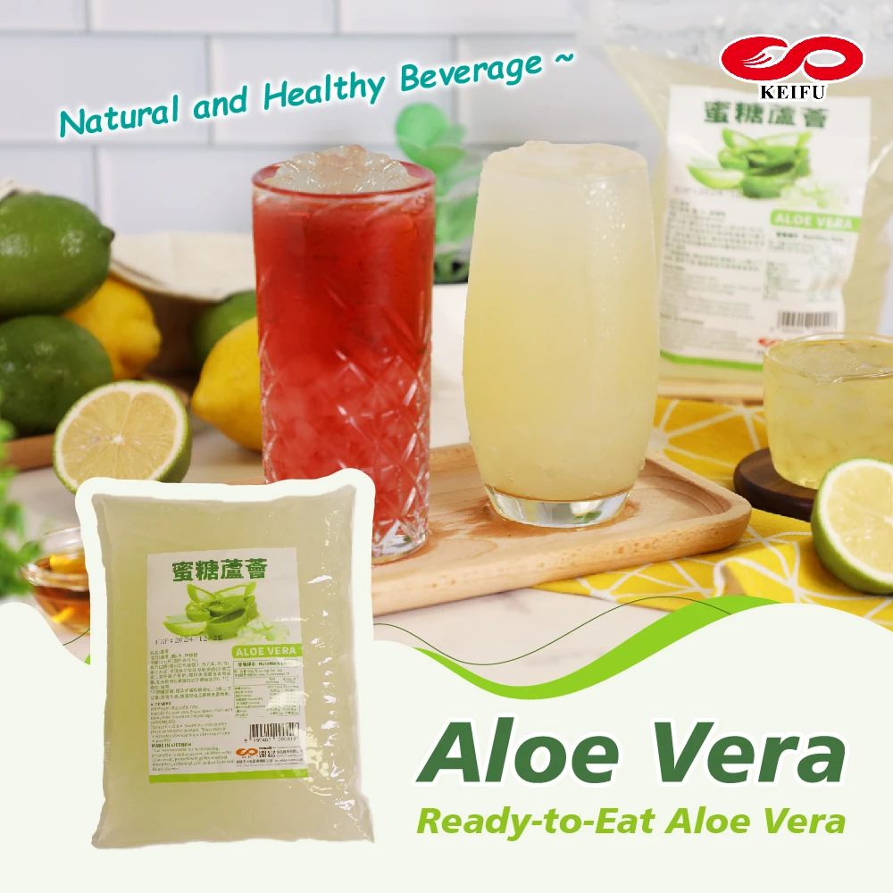 KEIFU - Aloe Vera желе сладкое и свежее с пакетиком OEM/ODM для пузырчатого чая напитков 1 кг