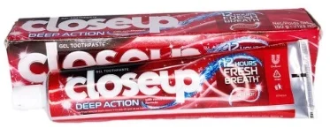 Closeup Deep Action Red Hot toothpaste 160g From Organic Activated Carbon Charcoal With Mint Flavor Wholesale