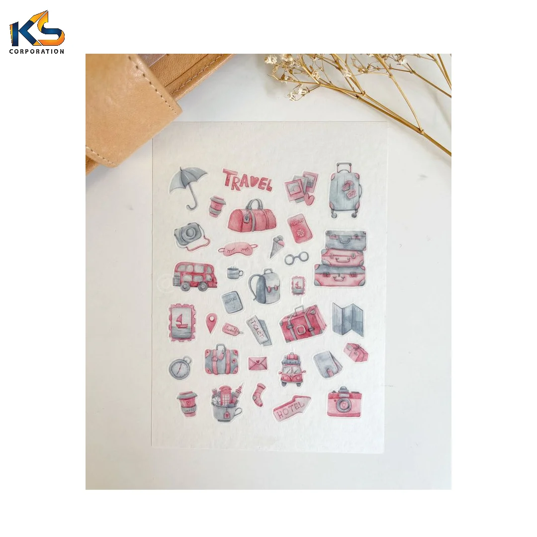 Custom Self Adhesive Clear Logo Kiss Cut Stickers On Sheets Personalized Custom made Transparent Sticker Sheets