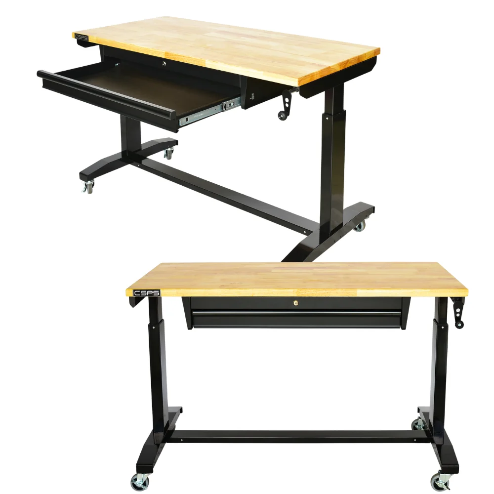 Modern 132cm Adjustable Height Workbench Noiseless Wholesale Sit-Stand Desk Office Home Garage Mechanic Industry Workshop