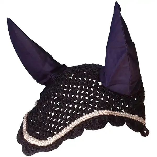 Horse fly mask Anti UV Supplies Ergonomics Pet Summer Eye Shield Anti Mosquito Ear Insects Half Face Mesh Fly Protective Cover