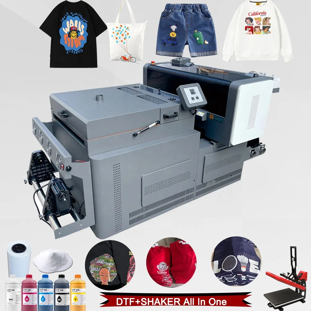 Original Two xp600 printhead A3  Dtf Printer For T-shirt Custom Pet Film Desktop Heat Transfer t shirt printing machine