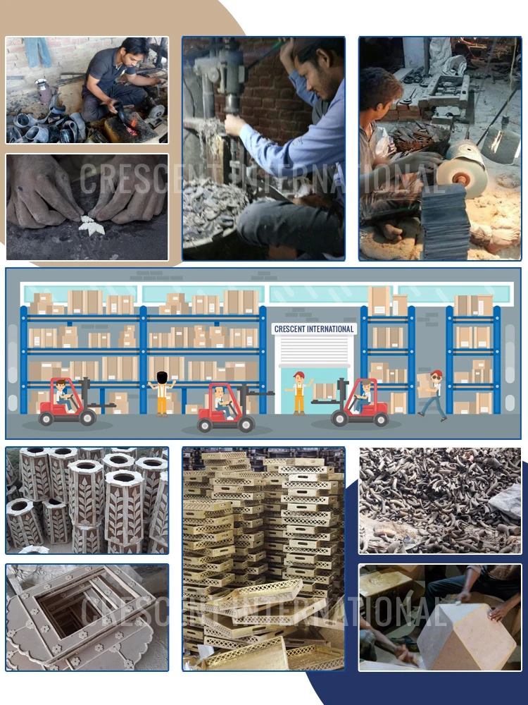 High Quality Hot Selling Round Bone Inlay Coffee Table with Metal Base Center Tables for Lounge Area from India