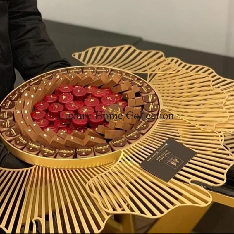 2024 Latest Arrival Large Shape Chocolate Serving Bowls And Platters Made Of Iron Floral Design Handmade Attractive Look Supply