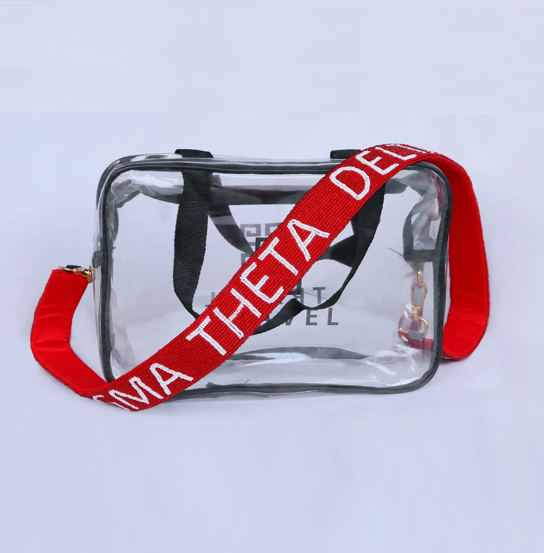 Detachable Beautiful Delta Sigma Th-eta Beaded Belt Purse Straps Sorority Beaded Purse Strap for Sale