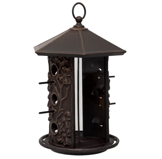 Unique Style Garden Tube Bird Feeder Outdoor Novelty Seed Wild Metal Bird Feeders for Bird Hanging