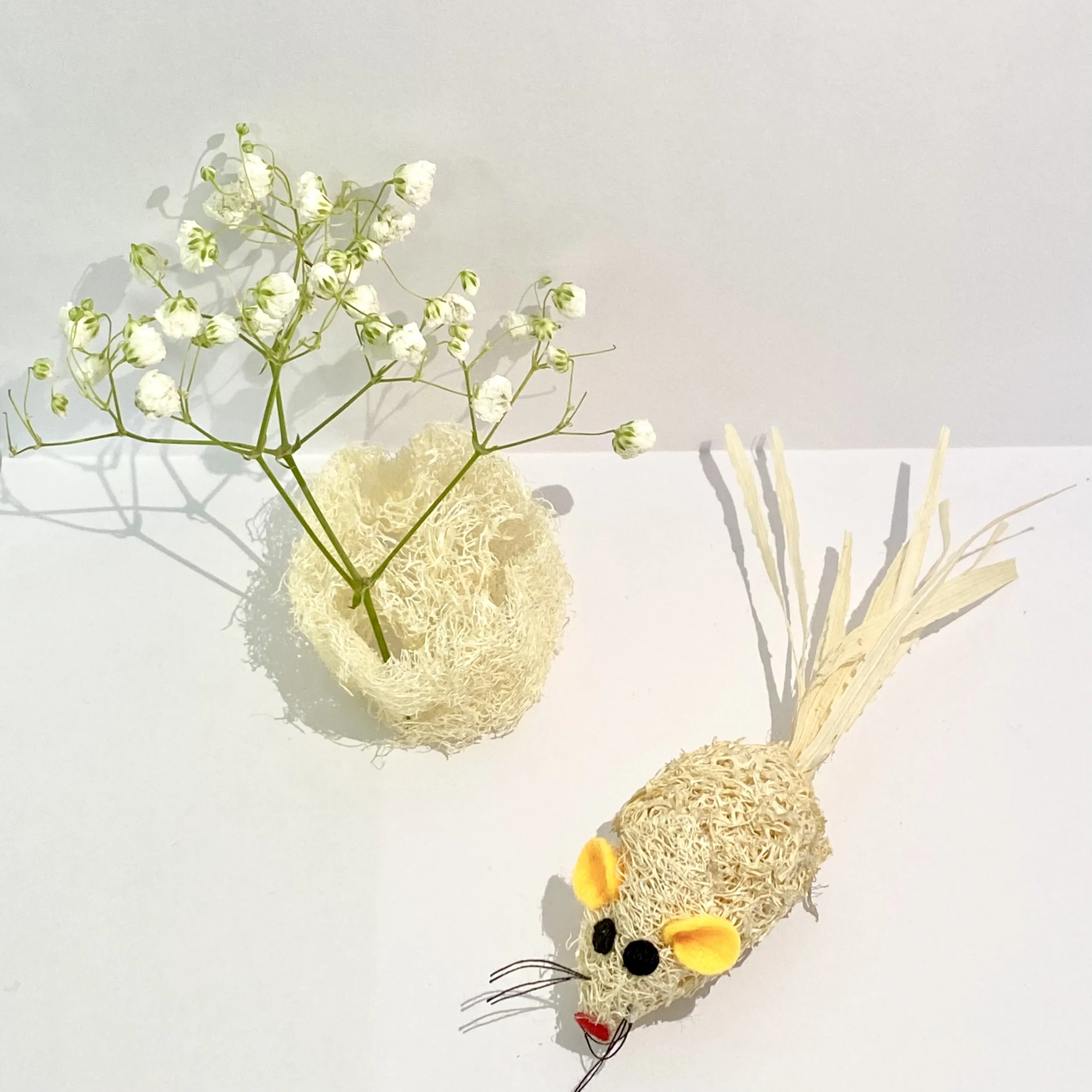 WINVN Cheap Price Mouse Shape Loofah Pet Toys for Cat Playing Chewing with Multi Size High Quality from Vienam Supplier