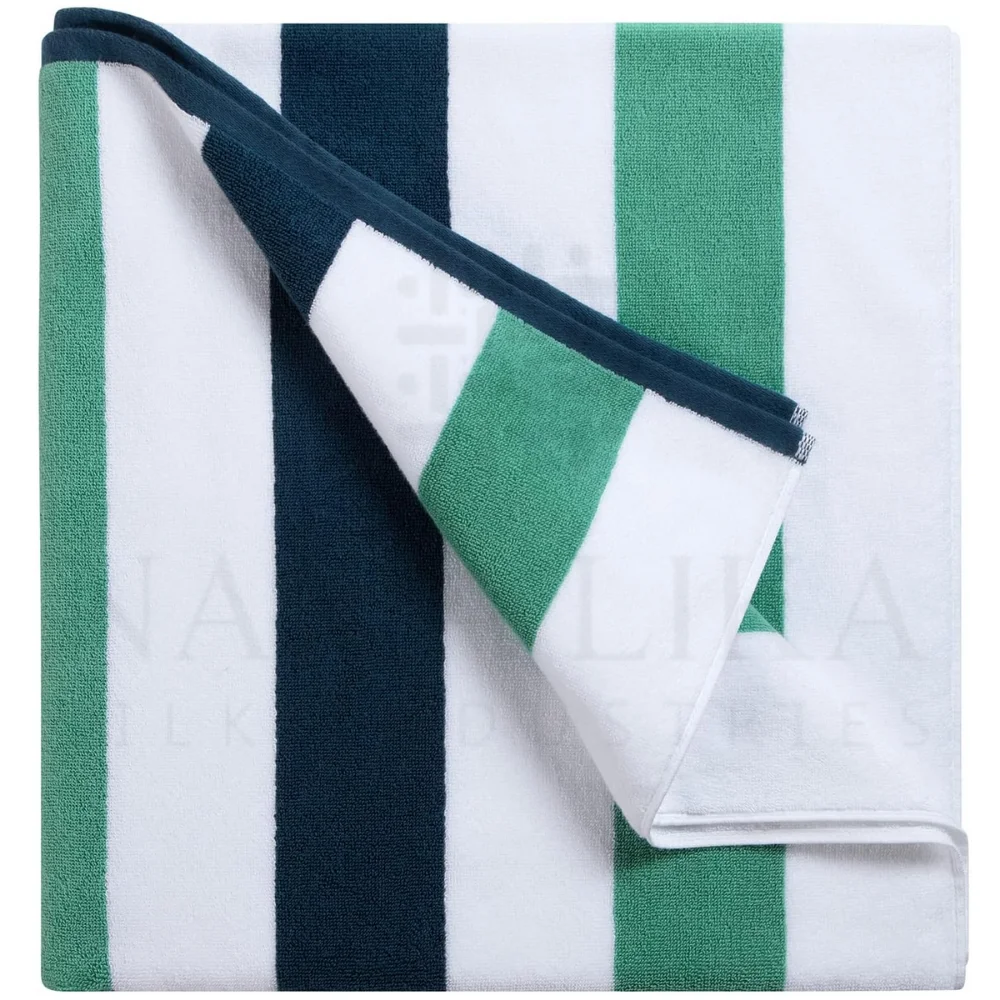 Factory Manufacturing Custom Designed 100% Cotton Pool Sand Travel Cabana Beach Towels Oversized Adults Logo Soft Striped Kids