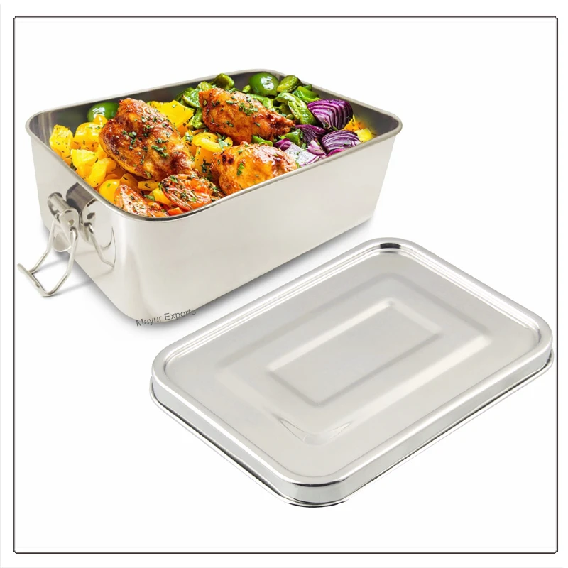 1800 мл из нержавеющей стали Jumbo Bento Ланч-бокс Кухонный Контейнер Для Хранения Продуктов Tiffin Box