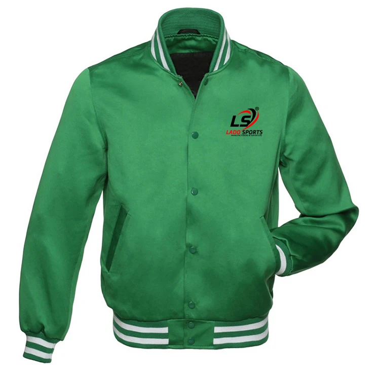 New arrived best price Durable quality embroidery customized logo good material Personalized Satin Jackets For men
