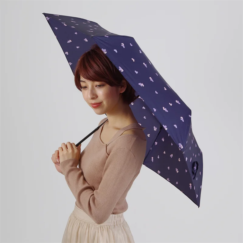compact umbrella smart light crayon heart carbon mini 55