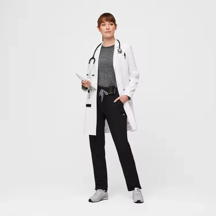 Hospital Doctor Lab Coat Nurse Uniform White Lab Coat Doctor Nurse Suit Medical Design Workwear Long Lab Coats by Raw To Fine