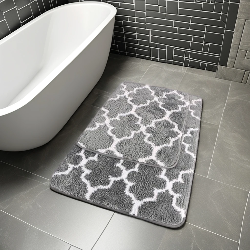 ASPIRE Hot Selling Bath Mat Anti-Slip Microfiber and PVC Material for Home Bathroom and Bedroom for Hotels