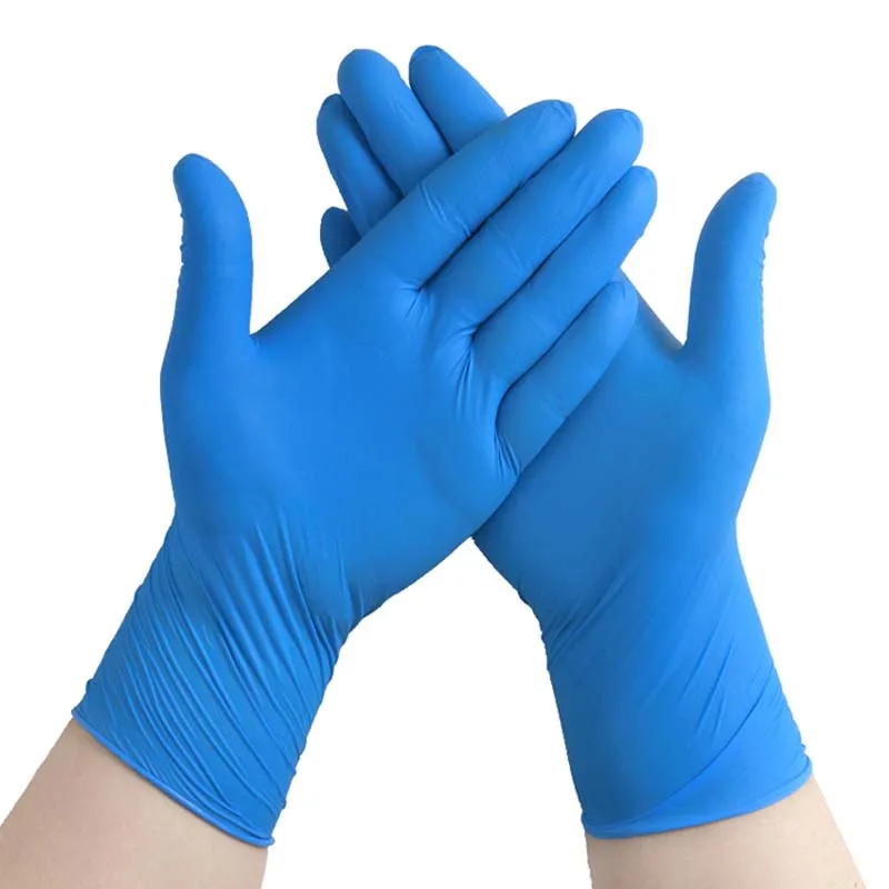 Disposable Blue Nitrile Powder-Free Safety Gloves for Home Cleaning Kitchen Food Cooking Vietnam Factory Cheaper Price