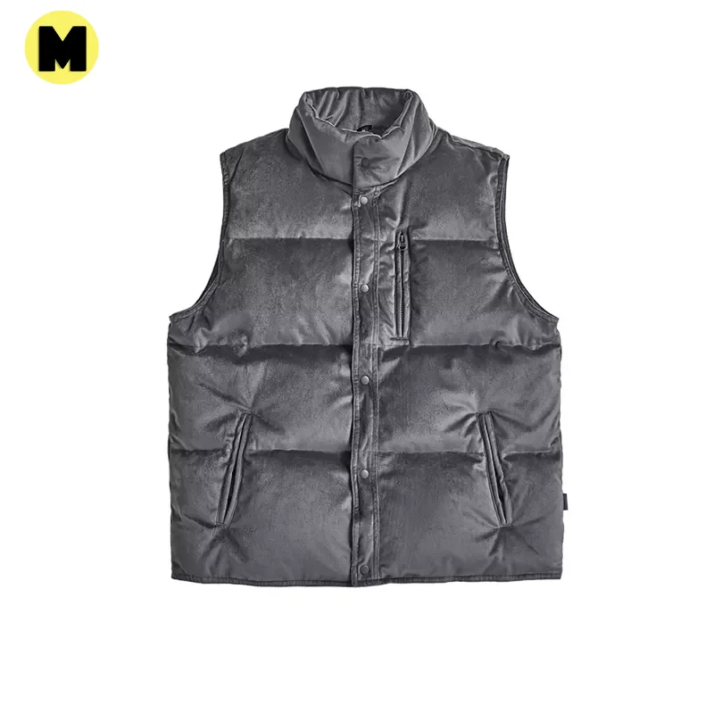 Gray Sleeveless New Stylish Premium Men Outdoor Warm Puffer Jacket Fashionable High Quality Customized for Boys