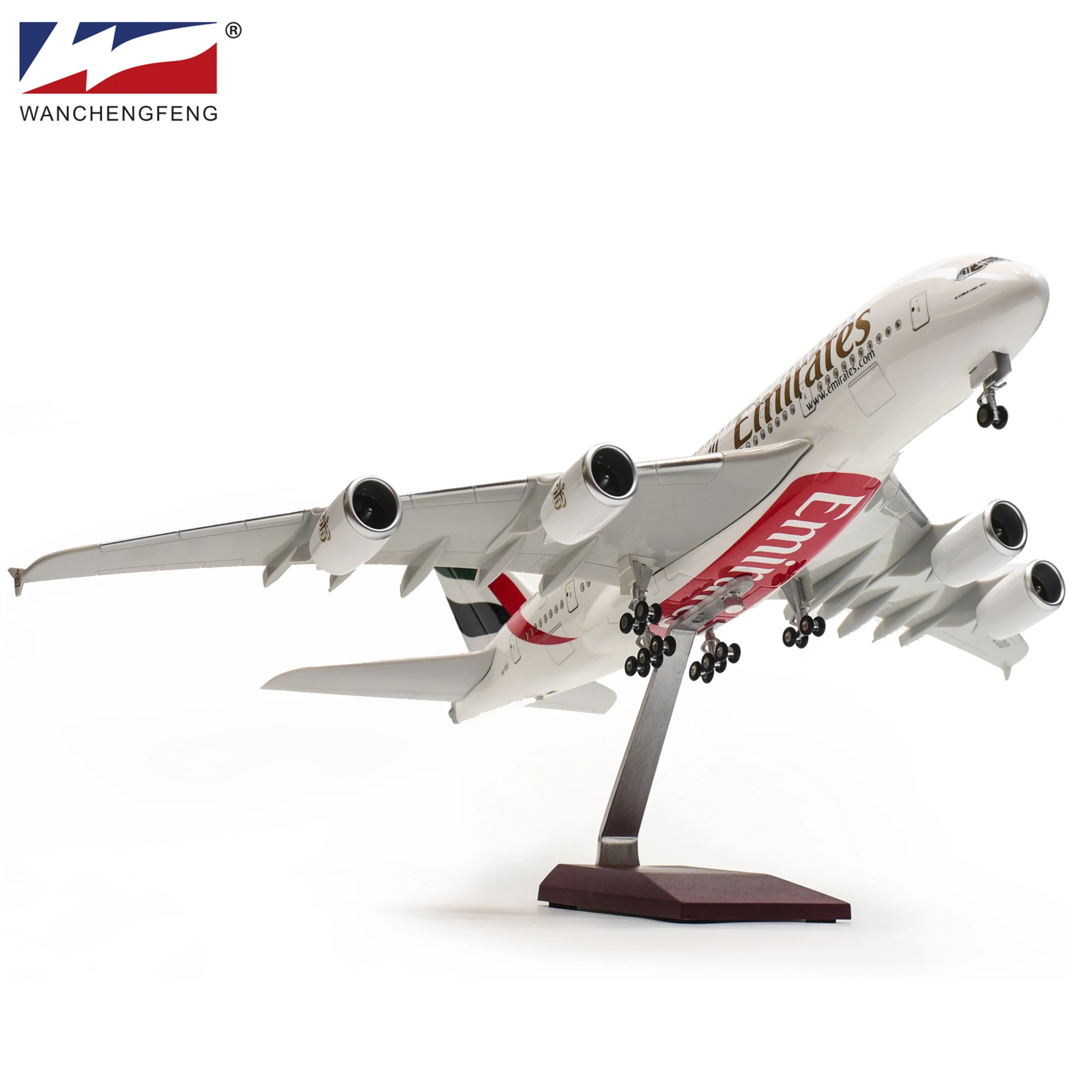 [LED Version] Emirates A380 1/150 45cm Resin Airplane Model Plane model Aircraft Model Airlines Product