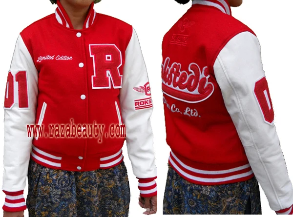 High Quality Fleece Custom School Varsity Baseball Letterman Bomber Windbreaker Ladies Office New Design Jacket