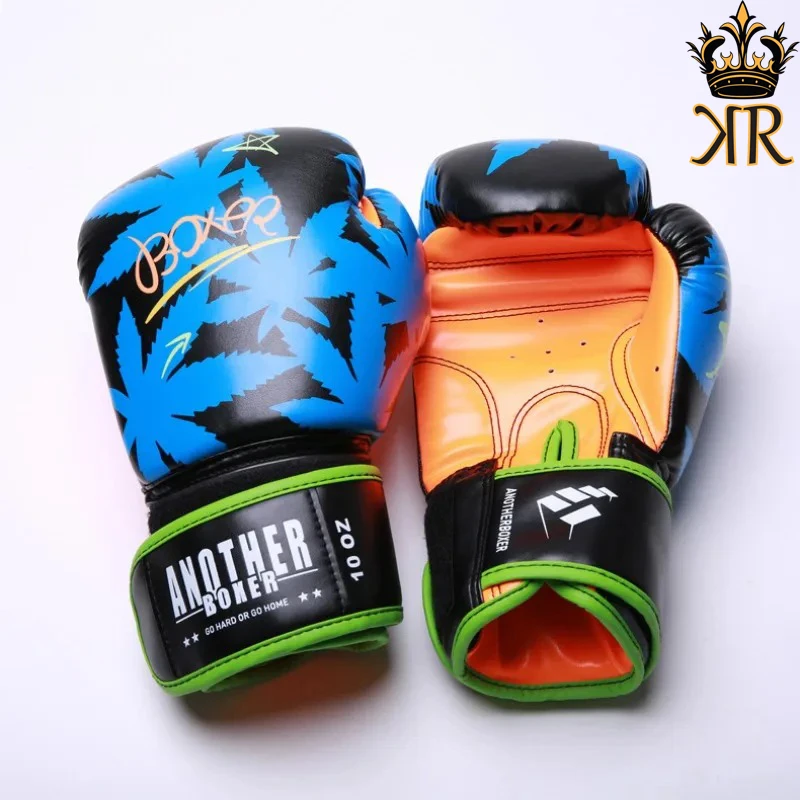 Professional 12oz Leather PU Boxing Gloves for Men Women Kids MMA Sanda Muay Thai Fighting Training Punching Glove