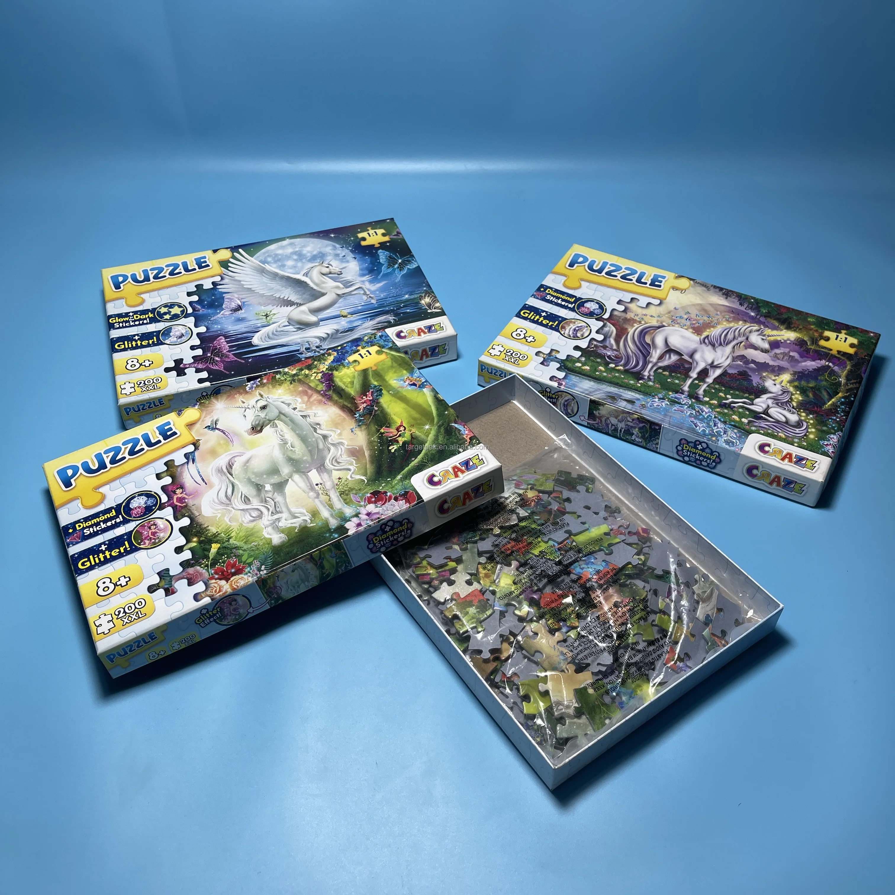 Wholesale Custom Printed Puzzle Manufacturer Children Cartoon Toy 200 500 1000 Piece Adult Kids Paper Jigsaw Puzzle