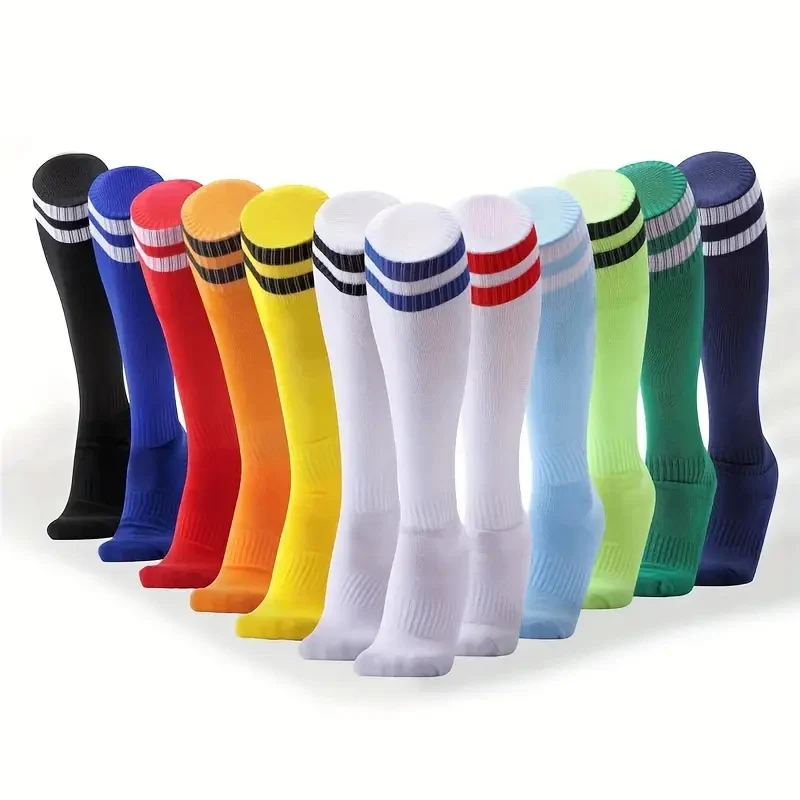 Premium Non-slip Athletic Socks Breathable Striped Socks for Outdoor Running Cycling & Training  Sweat-Wicking Sports Club Socks