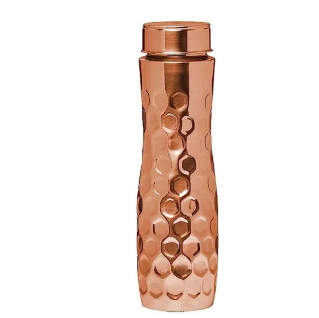 Most Selling Product Metal Cooper Mat Black Finished Water Bottle Kitchen  Drinking Water Bottle Health Benefits Bottle For Home