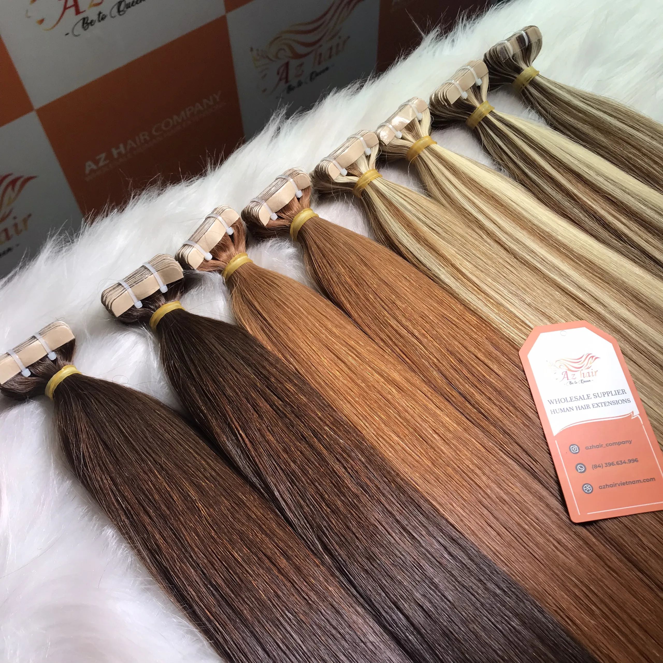 European Double Drawn Russian Remy Hair Extension High Quality Raw Tape in Hair Genius Weft Voluminous Look