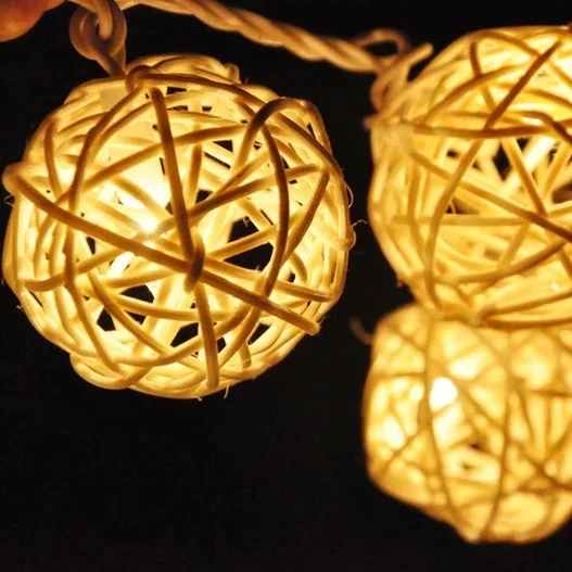 DECORATIVE LIGHTING led string light rattan ball colored round stage lights best selling product interior exterior accessories