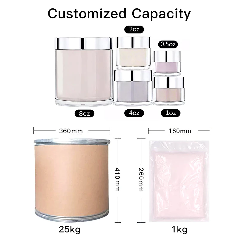 Custom Private Label 152 Colors Dipping Acrylic Powder Wholesale Private LOGO Nail Dipping Nail Acrylic Powder