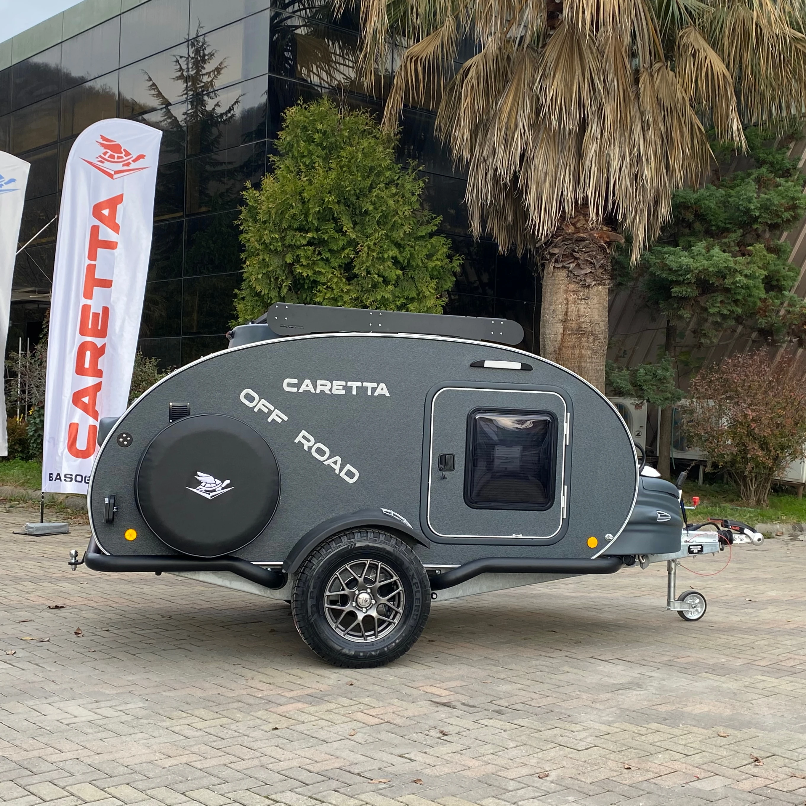 CARETTA OFFROAD TEARDROP RV TRAILER 4x4 LUX AND AGGRESIVE CARAVAN FOR ALL ROAD